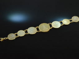 Around 1950! Pretty historical costumes coin bracelet...