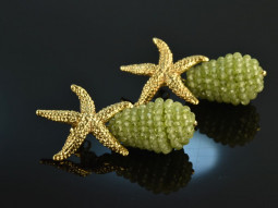 Summer Breeze! Wonderful peridot drop starfish earrings...