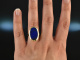 Hamburg around 1965! Beautiful classic coat of arms seal ring lapis lazuli gold 585