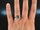 Precious Aqua! Feinster Aquamarin Diamant Ring Wei&szlig; Gold 750