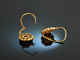 M&uuml;nchen um 1900! Zauberhafte Trachten Dirndl Granat Ohrringe Metall vergoldet