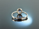 My Love! Klassischer Verlobungs Engagement Ring Weiss Gold 750 Saphir Brillanten
