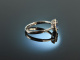 My Love! Klassischer Saphir Verlobungs Ring Weiss Gold 750 Brillanten