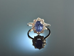 Vienna around 1970! Classic Sapphire Brilliant Ring 0,7...