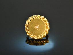 1900! Pretty brooch of the turn of the century seed pearl gold 585
