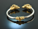 England around 1970! Chic ram head bangle silver 925 gold plated