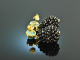 Blackberry Turquoise! Drop Earrings Turquoise Black Spinel Silver 925 Gold Plated