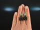 Blackberry Turquoise! Drop Earrings Turquoise Black Spinel Silver 925 Gold Plated