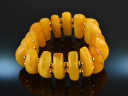 Baltic Amber! Beautiful Butterscotch Amber Bracelet with Balls Silver Gold Plated
