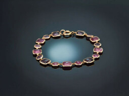 Red Tourmaline! Fine Bracelet with Red Tourmalines Red...