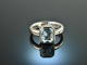 Around 1990! High Quality Aquamarine Ring 2 ct White Gold 750