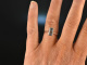 Fine Blue! Timeless Ring Aquamarine 0.92 ct White Gold 750