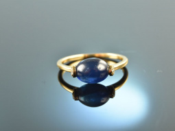 Finest Blue! Beautiful sapphire ring diamonds gold 750