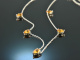 Sunny Drops! Pretty Citrine Drop Necklace White Gold 750