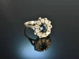 Around 1980! Large Classic Sapphire Brilliant Ring 0.7 ct...