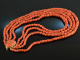 Italy around 1950! Big beautiful coral necklace 4 rows gold 585