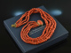 Italy around 1950! Big beautiful coral necklace 4 rows gold 585