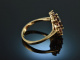 Um 1960! Klassischer Granat Ring zur Tracht Gold 333
