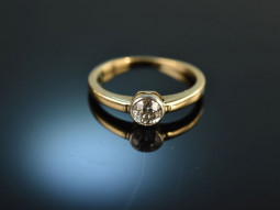 Um 1910! Solit&auml;r Ring mit Altschliff Diamant 0,5 ct...