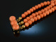 Italy around 1880! Sardegna coral bracelet 3 rows with decorative clasp