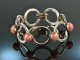 Um 1965! Schickes Sixties Design Armband Rhodochrosit Silber 835