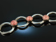 Around 1965! Chic Sixties Design Bracelet Rhodochrosite Silver 835