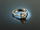 Around 1980! Finest Brilliant Solitaire Ring 0.5 ct White Gold 750