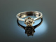 Around 1980! Finest Brilliant Solitaire Ring 0.5 ct White Gold 750