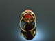 Around 1965! High quality coral ring gold 585