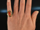 Around 1965! High quality coral ring gold 585