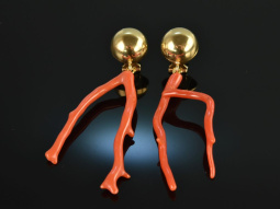 Boho Style! Chic branch coral earrings silver 925 gold...