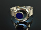 Around 1970! Chic Vintage Bangle Lapis Lazuli Silver 835