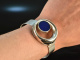 Um 1970! Schicker Vintage Armreif Lapislazuli Silber 835