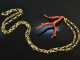 Boho Style! Chic coral branch pendant with chain silver 925 gold plated