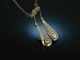 Around 1910! Enchanting Lavali&egrave;re necklace with old cut diamonds gold 585