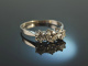 Circa 1975! Exquisite Trilogy Brilliant Ring 0.9 ct White Gold 750