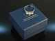 Um 1975! Exquisiter Trilogie Brillant Ring 0,9 ct Wei&szlig; Gold 750