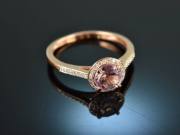 Delicate purple! Chic Amethyst Diamond Ring Rose Gold 585