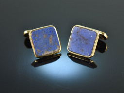 Around 1960! Classic cufflinks lapis lazuli gold 333