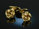 Around 1960! Classic Knot Cufflinks Gold 585