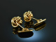 Around 1960! Classic Knot Cufflinks Gold 585