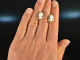 Around 1950! Vintage earrings with shell cameos gold 333