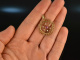 Around 1910! Historic Pendant with Seed Pearls and Verneuil Ruby Gold 585