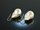 From our workshop! Large Baroque Cultured Pearl Drop Earrings Gold 585