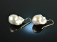 From our workshop! Large Baroque Cultured Pearl Drop Earrings Gold 585