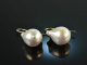 From our workshop! Large Baroque Cultured Pearl Drop Earrings Gold 585