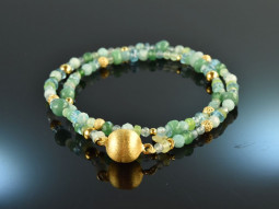 Green water! Fancy Bracelet Peridot Amazonite Aquamarine...