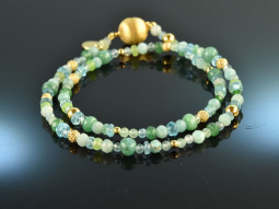 Green water! Fancy Bracelet Peridot Amazonite Aquamarine...