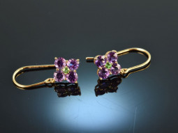 Flower Power! Pretty earrings with amethysts and...