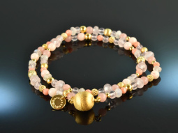 Love Rosie! Fancy bracelet opal rose quartz agate gold...